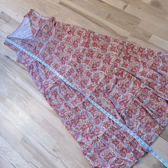 Garnet Hill Long Tier Garden Maxi Dress M - Picture 6 of 9